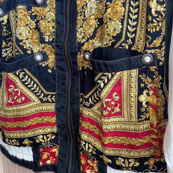 Versace Inspired 1990s Vintage Bomber Jacket - Picture 4 of 7
